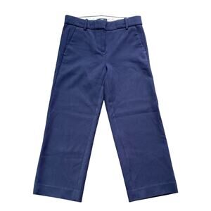 J. CREW Trouser Womens Sz 2 Petite Navy Everyday Crop Essential